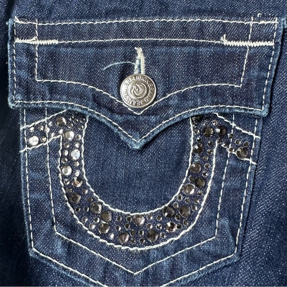 True Religion US 27 Julie Skinny Jeans with Rhinestones - Picture 7 of 15
